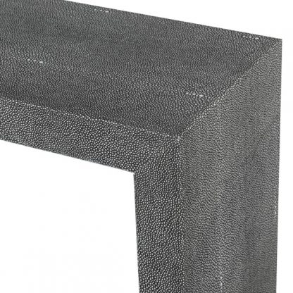 Leather Grey Shagreen Console
