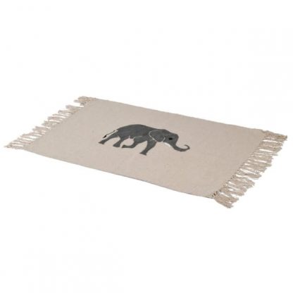 Beige and Grey Elephant Rug