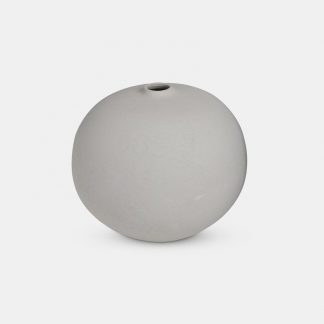 white round textural vase