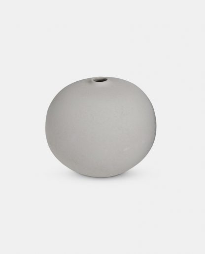 white round textural vase