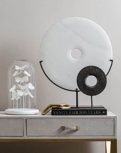 Large White Marble Disc