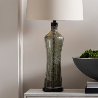 Antique Glass Tall Table Lamp