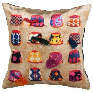 Multi-colour Fez Hat Cushion Cover Multi-colour Fez Hat Cushion Cover Multi-colour Fez Hat Cushion Cover MULTI-COLOUR FEZ HAT CUSHION COVER