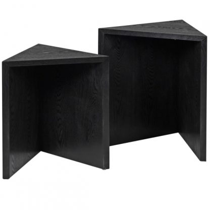 black triangular table