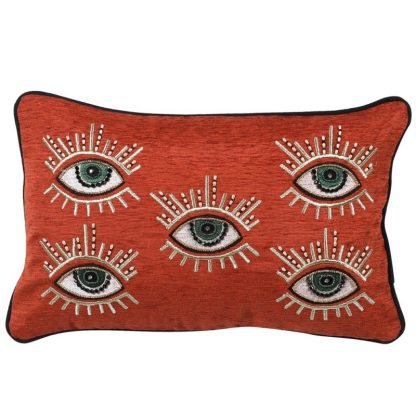 Rust Multi Eye Cushion