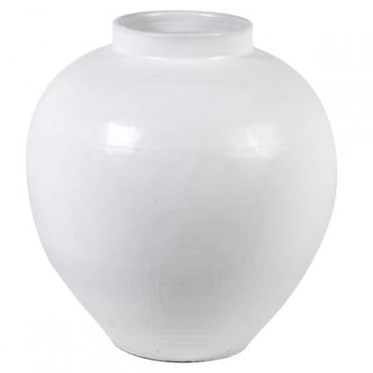 Large Ceramic White Vase