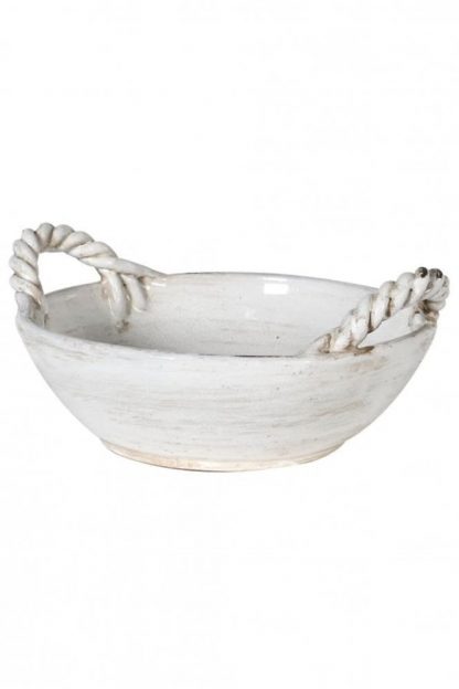 white elliptical bowl