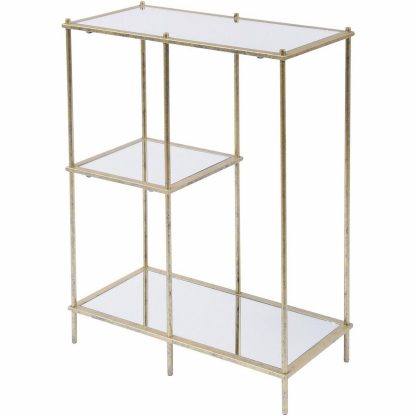 Mila Shelving Unit With Mirrored Panels