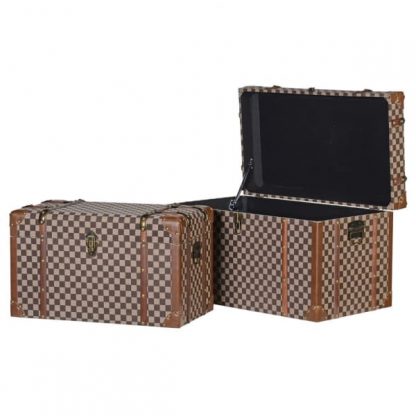 Set of 2 Check Fabric Trunks