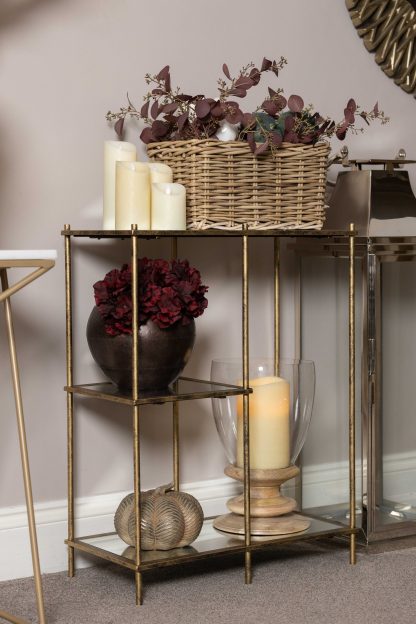 Mila Shelving Unit With Mirrored Panels