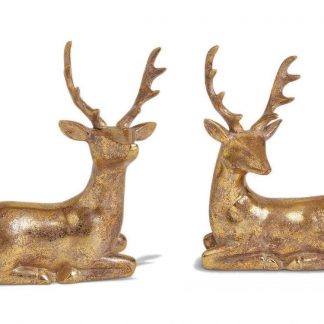 gold deer set of two