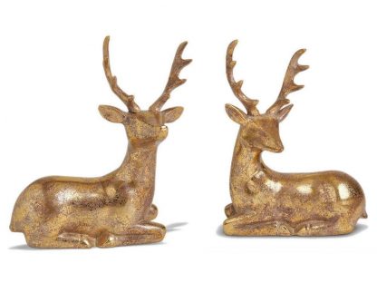 gold deer set of two