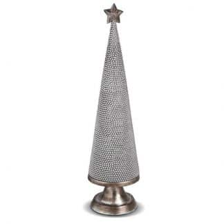 silver beaded Christmas tree