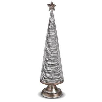 silver beaded Christmas tree