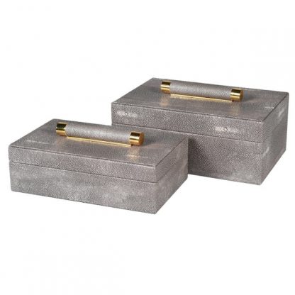 Faux Shagreen Boxes