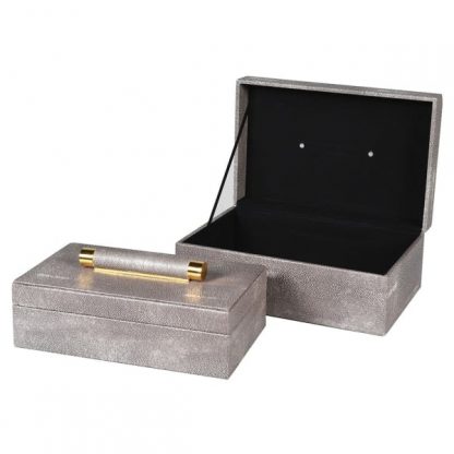 Faux Shagreen Boxes