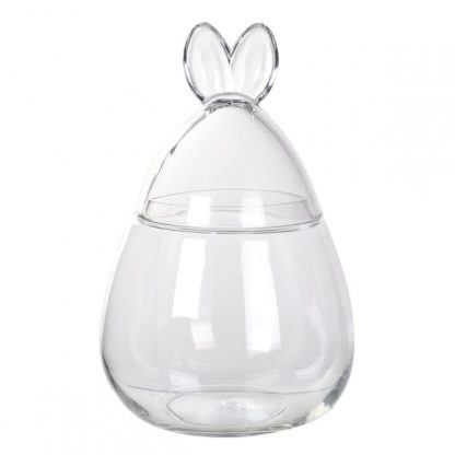 Bunny Ears Decorative Bonbon Glass Jar