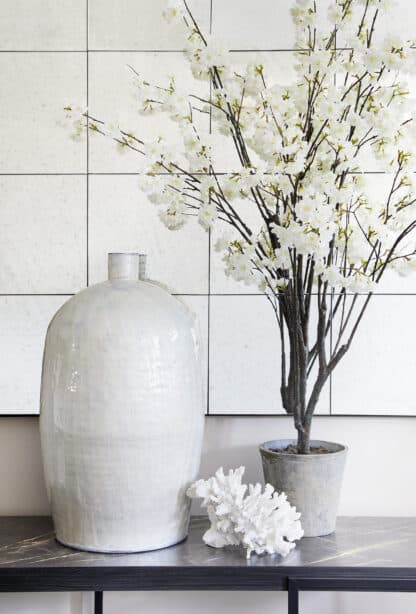 Black effect marble console table