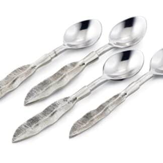 feather tea spoons