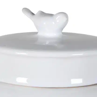 white bird top jar large