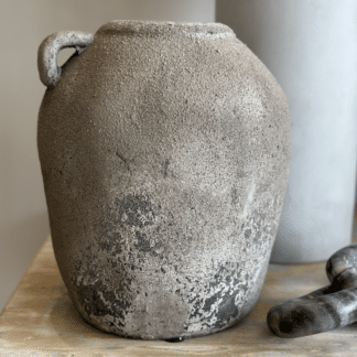 Grey Distressed Ceramic Vase