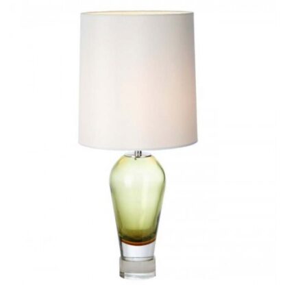 OLIVE GREEN GLASS LAMP