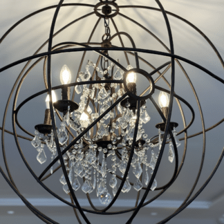 METAL SPHERE CHANDELIER