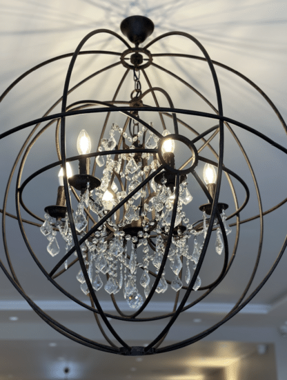 METAL SPHERE CHANDELIER