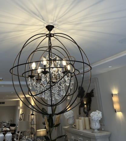 METAL SPHERE CHANDELIER