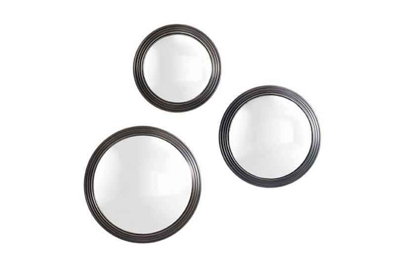 fish eye set of 3 round mirror