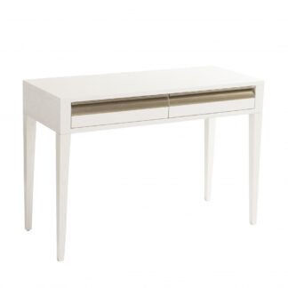 white and gold dressing table