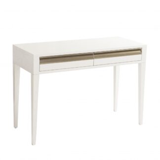 white and gold dressing table