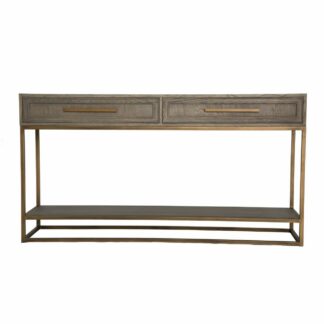 Fumed Grey oak console table