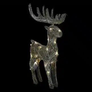 Champagne Rattan Lit Deer