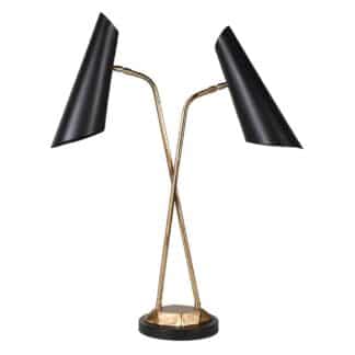 Black and Gold Duel Shade Desk Lamp