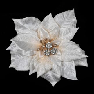 Ivory Poinsettia Clip