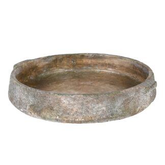 Distressed Round Cement Bowl