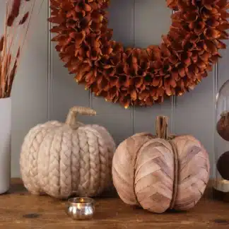 Brown Pumpkin Decoration With Rope Detailing