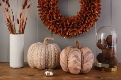 Brown Pumpkin Decoration With Rope Detailing