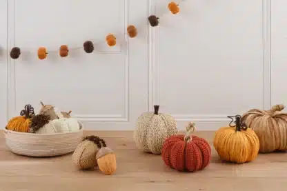 Natural Cream Paper Pumpkin decoration