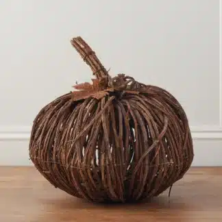 Natural Brown Wooden Pumpkin decoration