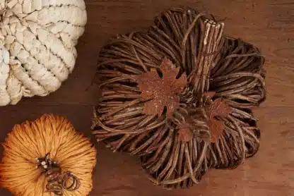 Brown natural Wooden rustic Pumpkin decoration