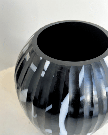 black and white vase