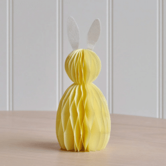 yellow paper easter bunny