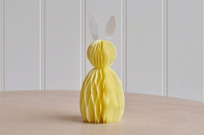 yellow paper easter bunny