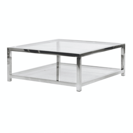 Maddox Glass & Chrome Coffee Table