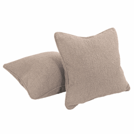 Taupe boucle cushion pair