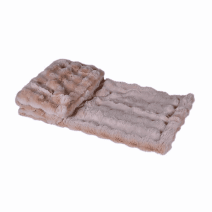 taupe faux throw