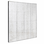 Antiqued Panel Squares Mirror