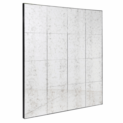 Antiqued Panel Squares Mirror